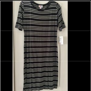 LULAROE Julia Black White Sz M ~ New